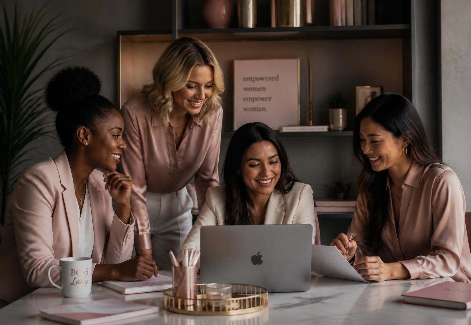 Woman entrepreneur working in a bright modern office
